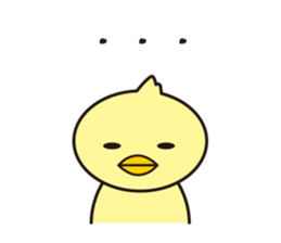 chick is surprised sticker #5859437