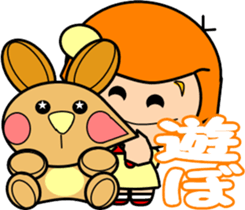 Tomboy and rabbit sticker #5859615