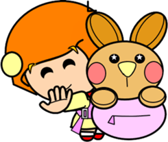 Tomboy and rabbit sticker #5859639