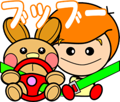 Tomboy and rabbit sticker #5859640