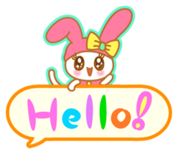 sweet rabbit cat sticker #5860010