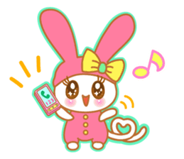 sweet rabbit cat sticker #5860011