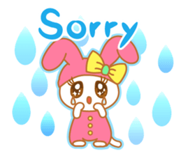 sweet rabbit cat sticker #5860015