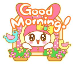 sweet rabbit cat sticker #5860016