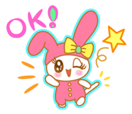 sweet rabbit cat sticker #5860018