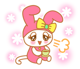 sweet rabbit cat sticker #5860023