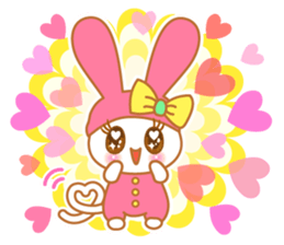 sweet rabbit cat sticker #5860025