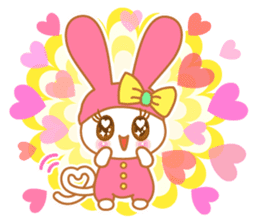 sweet rabbit cat sticker #5860025