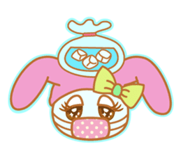 sweet rabbit cat sticker #5860034