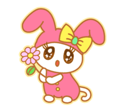 sweet rabbit cat sticker #5860035