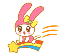 sweet rabbit cat sticker #5860041