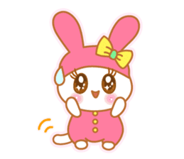 sweet rabbit cat sticker #5860047
