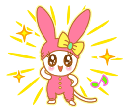 sweet rabbit cat sticker #5860048