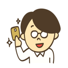 Shy boy Manabu sticker #5860079