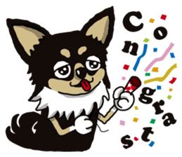 A golf of Chihuahua "CICCI" (English) sticker #5860556