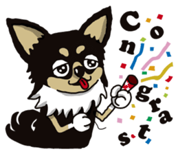 A golf of Chihuahua "CICCI" (English) sticker #5860556