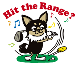 A golf of Chihuahua "CICCI" (English) sticker #5860558