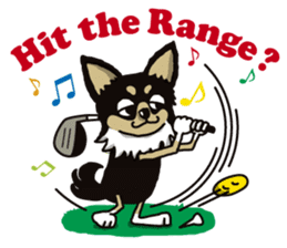 A golf of Chihuahua "CICCI" (English) sticker #5860558