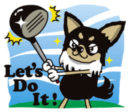 A golf of Chihuahua "CICCI" (English) sticker #5860559