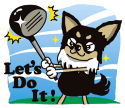 A golf of Chihuahua "CICCI" (English) sticker #5860559