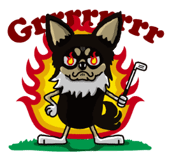 A golf of Chihuahua "CICCI" (English) sticker #5860562