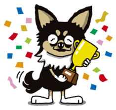 A golf of Chihuahua "CICCI" (English) sticker #5860563