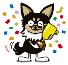 A golf of Chihuahua "CICCI" (English) sticker #5860563