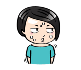 MUAY MENG | Short Hair with Daily Life sticker #5860659