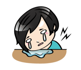 MUAY MENG | Short Hair with Daily Life sticker #5860664