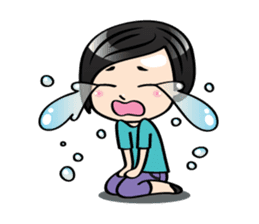 MUAY MENG | Short Hair with Daily Life sticker #5860665