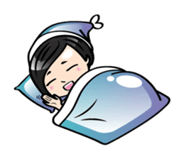 MUAY MENG | Short Hair with Daily Life sticker #5860670