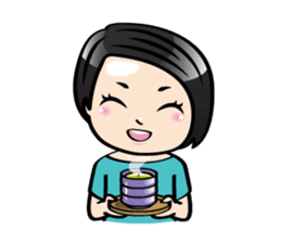 MUAY MENG | Short Hair with Daily Life sticker #5860671