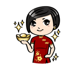 MUAY MENG | Short Hair with Daily Life sticker #5860673