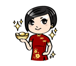 MUAY MENG | Short Hair with Daily Life sticker #5860673