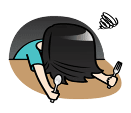 MUAY MENG | Short Hair with Daily Life sticker #5860675