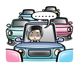 MUAY MENG | Short Hair with Daily Life sticker #5860683