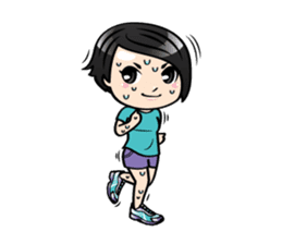 MUAY MENG | Short Hair with Daily Life sticker #5860684