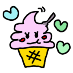 Soft ice cream-girl with 100% sweet