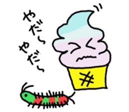 Soft ice cream-girl with 100% sweet sticker #5861370