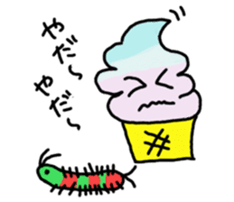 Soft ice cream-girl with 100% sweet sticker #5861370