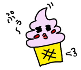 Soft ice cream-girl with 100% sweet sticker #5861371