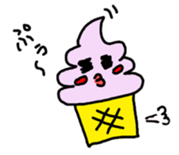 Soft ice cream-girl with 100% sweet sticker #5861371