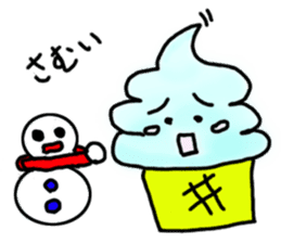 Soft ice cream-girl with 100% sweet sticker #5861376