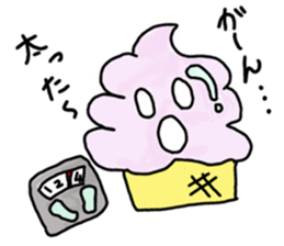 Soft ice cream-girl with 100% sweet sticker #5861377