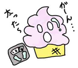 Soft ice cream-girl with 100% sweet sticker #5861377