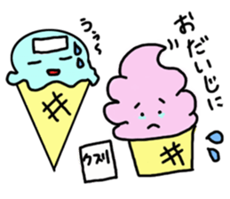 Soft ice cream-girl with 100% sweet sticker #5861382