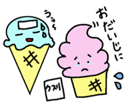 Soft ice cream-girl with 100% sweet sticker #5861382