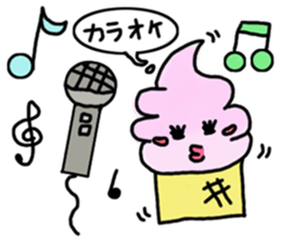 Soft ice cream-girl with 100% sweet sticker #5861384