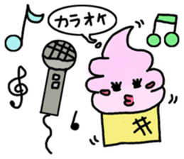 Soft ice cream-girl with 100% sweet sticker #5861384