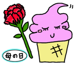 Soft ice cream-girl with 100% sweet sticker #5861386